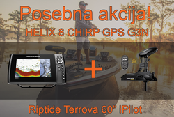 Humminbird HELIX 8 CHIRP GPS G3N + Motor Minn Kota Terrova iPilot