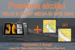 Humminbird HELIX 9 CHIRP MEGA SI GPS G3N  + Navionics + Small