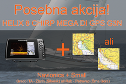 Humminbird HELIX 8 CHIRP MEGA DI GPS G3N  + Navionics + Small