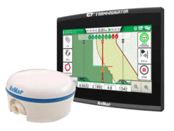 AvMap G7 Ezy Farmnavigator + zunanji GPS sprejemnik Turtle Smart (15-30 cm)