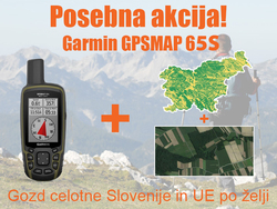 Garmin navigacija GPSMAP 65s + gozd celotne slovenije + UE po želji (Na zalogi)