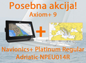 Raymarine Axiom+ 9, 9" Multifunction Display z Navionics+ Platinum Regular Adriatic NPEU014R