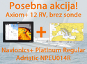 Raymarine Axiom+ 12 RV, 12" Multifunction Display z RealVision 3D, 600W Sonar, brez sonde z Navionics+ Platinum Regular Adriatic NPEU014R