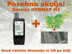 Garmin navigacija GPSMAP H1 + gozd celotne slovenije + UE po želji
